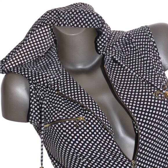 Pants - HOODED Romper JUMPSUIT Wide Leg Pants Playsuit POLKA DOT Party Club Casual XS-S